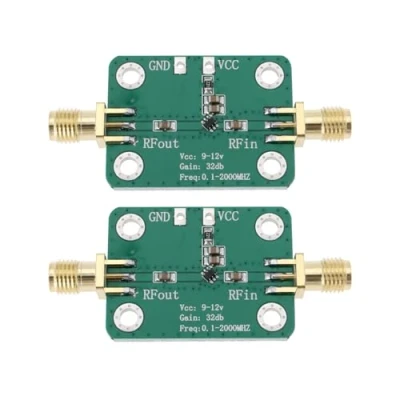 Image of Create idea 2pcs RF Wideband Amplifier 9V 12V 30dB Low noise LNA Broadband Module 0.1 2000MHz AMP for Short Wave FM Radio Remote Control Receiver