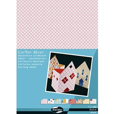 Image of Clairefontaine Ref 354590C Maildor Decorative Cardboard (Pack of 40 Sheets) 250 x 350mm, 160gsm Card, Acid Free, Recycled Materials Assorted Colours