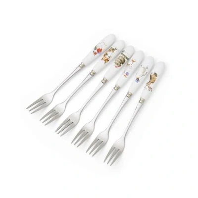 Image of Wrendale Designs Set Of 6 Festive Animal Christmas Pastry Forks