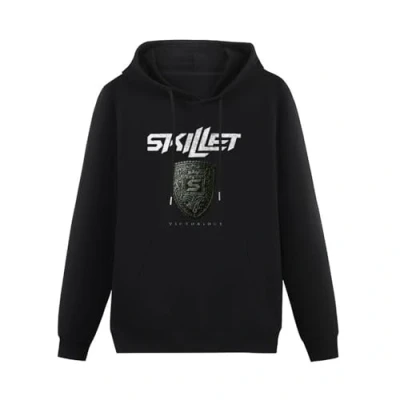 Image of LIYUEJIUBA Skillet Victorious Men&#039;s Black Hooded Unisex Sweatshirt S