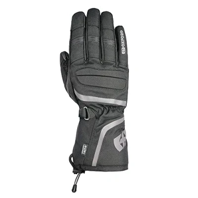 Image of Oxford Convoy 3.0 Textile Mens Waterproof Motorcycle Gloves (M, Stealth Black)