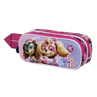 Image of Paw Patrol Mighty 3D Double Pencil Case, Pink, 22 x 9.5 cm