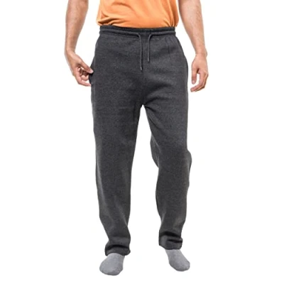 Image of GA COMMUNICATIONS Men’s Exercise Jogging Sweat Pants Open Hem Lightweight Casual Drawstring Brushed Fleece Elasticated Waist Bottoms Gym Trousers (4XL, Charcoal Grey)