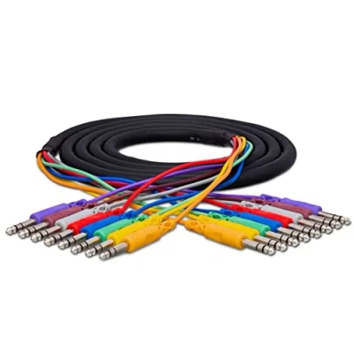 Image of HosaTech CSS 802 2m 1/4 inch TRS to Same Balanced Snake Cable