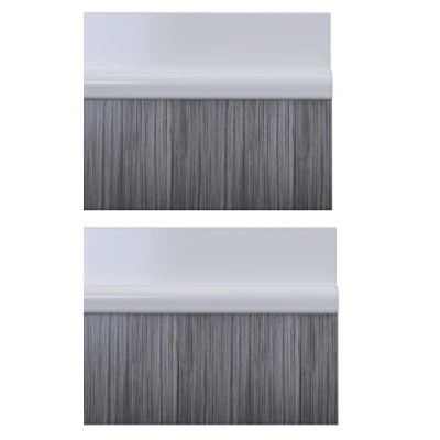 Image of STORMGUARD 02AM0031000W BDS Self Adhesive Bottom of The Door Brush Draught Seal, White, 1 m, Set 2 Piece