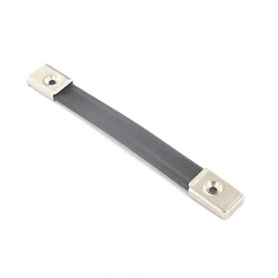 Image of 175mm Nickel Plated Flat Black Plastic Replacement Case Handle
