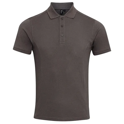 Image of Premier Mens Coolchecker Plus Piqu Polo Shirt (Dark Grey) Size Small