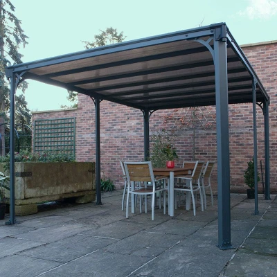 Image of 14x10 Palram Canopia Milano 4300 Grey Garden Gazebo