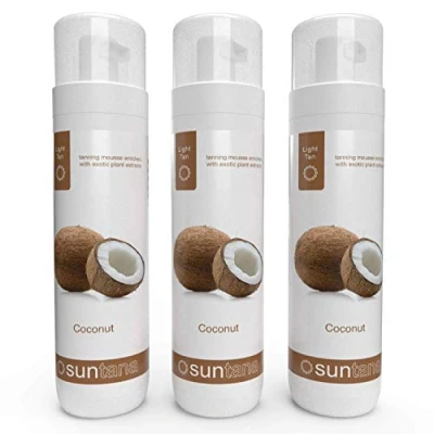 Image of Suntana Spray Tan Coconut Fragranced &#039;Light&#039; Self Mousse 3pk