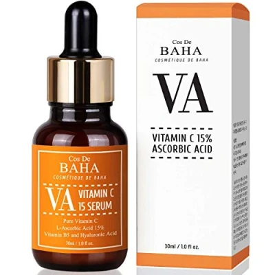 Image of Vitamin C Serum 30ml Ascorbic Acid 15% + Panthenol Korean Skin Care for Fades Age Spot