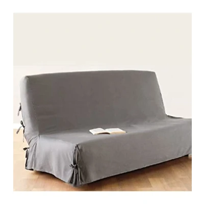 Image of Atmosphera Sofa Bed Cover Cotton 140 x 200 cm Light Grey
