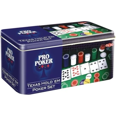 Image of Tactic Games UK Pro Poker Texas Hold&#039;em Set Tin