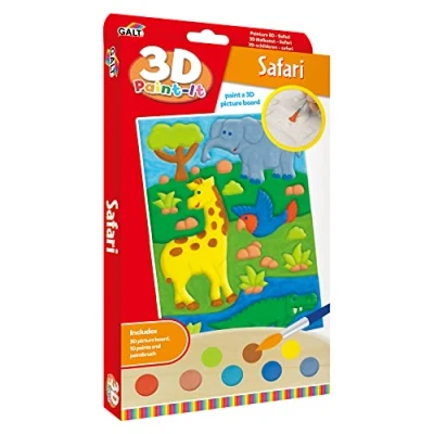 Image of Galt, 3D Paint It Safari, Kids Crafts, Ages 6 Years Plus