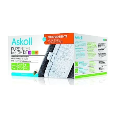 Image of Askoll Ac350014 Pure Filter Media Kit + Economy with 3 Action Cartridges XL