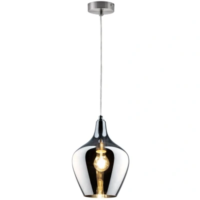 Image of NOWA GmbH Paso hanging light, glass, 1 bulb, smoky grey