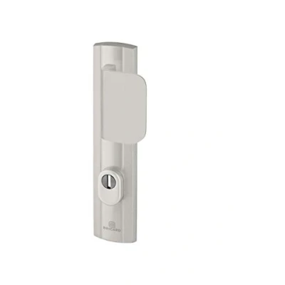 Image of Bricard Expression 9910071 Handle Set with Push Plate, Side Stand and Spoiler for Entrance Door, Silver