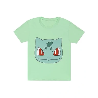 Image of Pokémon T Shirt Boys Bulbasaur Tshirt Gamer Tee Official Merchandise Green 12 13 Years