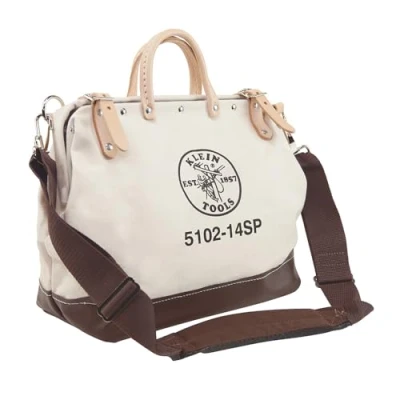 Image of Klein Tools 5102 14SP Tool Bag with Detachable Shoulder Strap 14 Inch, 10 Inside Pockets for Hand Organization