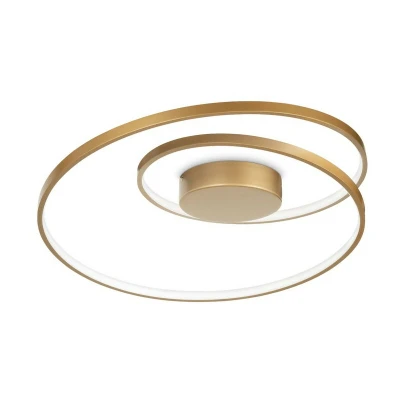 Image of Oz LED Decorative Swirl Integrated Semi Flush Light Gold, 3000K