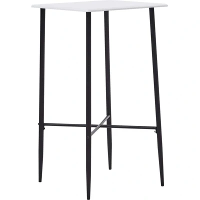 Image of vidaXL Bar Table White 60x60x111 cm MDF