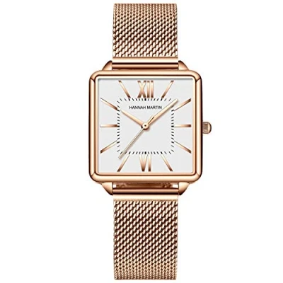 Image of RORIOS Women Watches Analogue Quartz Watch Classic Casual Wrist with Stainless Steel Mesh Strap Waterproof Simple for Ladies Girls