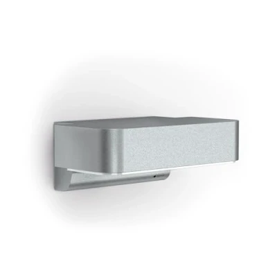 Image of STEINEL Smart LED Outdoor Wall Light L 800 SC Silver, Motion Sensor Light, Downlight, Soft Start, Manual Override, Remote Control via App