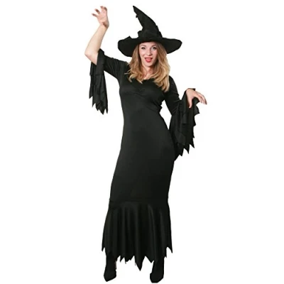 Image of I Love Fancy Dress ILFD4541M Witch Costume Including Ragged and Black Hat (Medium)