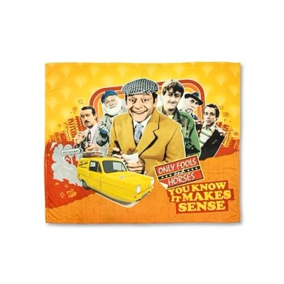 Image of Sporting Profiles Only Fools and Horses Del Boy Official Coral Fleece Warm Blanket Large 130x150cm