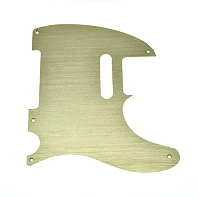 Image of Dopro Metal Aluminum Anodized Vintage 5 Hole Tele Pickguard for American/Mexican FD Telecaster Gold