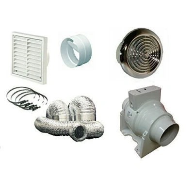 Image of SMF100T 220 m3/h 61 l/s Timer Inline Extractor Shower Fan Chrome Kit 4