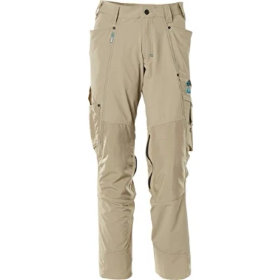 Image of Mascot 17179 311 55 90C50 Trousers with Kneepad Pockets, Light Khaki,