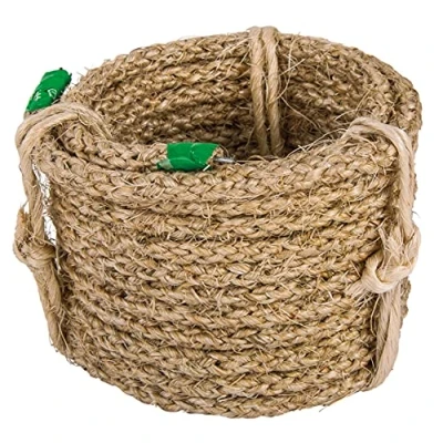 Image of Rayher Jute Covered Wire for Crafting, Craft Bendable People Shape, Crafts, and Wreath Making, Diameter 8mm, Length 5m, brown, 100% Jute, 4102600