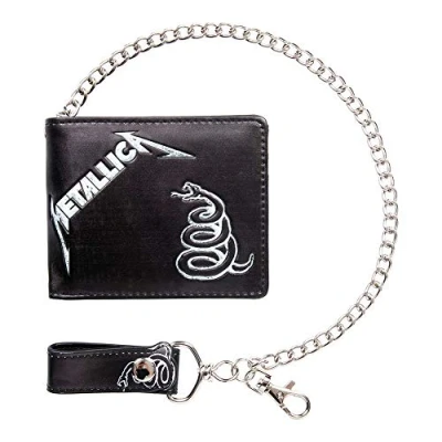Image of Nemesis Now Officially licensed Metallica Black Album Wallet with Chain,11cm