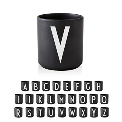 Image of Design Letters Coffee Cup A Z Christmas Gift for Women, Men Porcelain Mug Personalised Initial Decorations/Table Decoration Letter 250 Ml