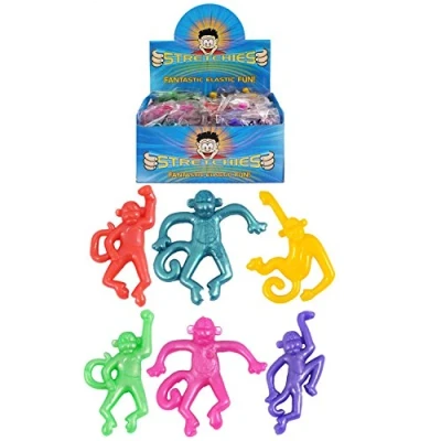 Image of Henbrandt 84 x Stretchy Monkeys Stretchies Party Bag Fillers Favours Toys Assorted Colours