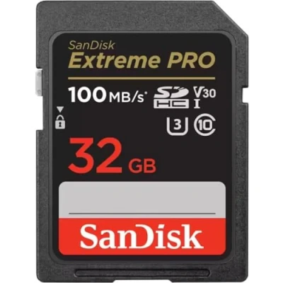 Image of SanDisk Extreme PRO 32GB SDHC Memory Card up to 95MB/s, UHS 1, Class 10, U3, V30