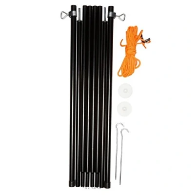 Image of Vango Outdoor Adjustable Pole Set available in Black Size 180 220 cm