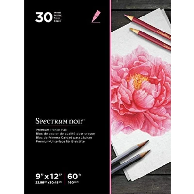 Image of Spectrum Noir 9&quot;x12&quot; Premium Pencil Paper Pad, White, 9&quot; x 12&quot;