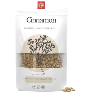 Image of Fitness Health Ceylon Cinnamon 3000MG 60 Tablets bark Extract Herbal Supplements Blood Sugar Control Premium Quality Vegan