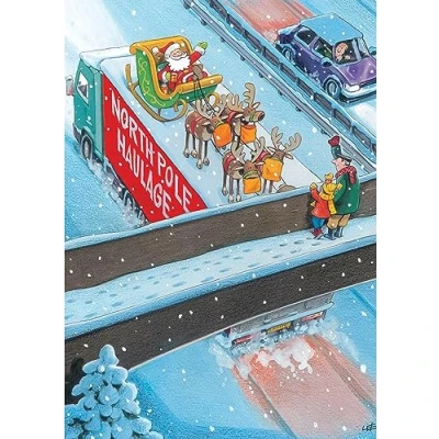 Image of Paper Themes 10 pack of Luxury Large Christmas Cards with Envelopes (Christmas Delivery)