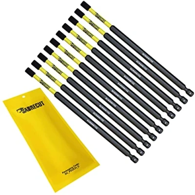 Image of 10 x SabreCut SCRH6152_10 152mm H6 Hex Magnetic Impact Screwdriver Driver Bits Set Single Ended Heavy Duty Compatible with Dewalt Milwaukee Bosch Makita and Others