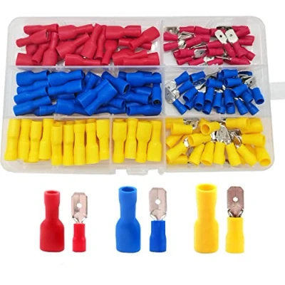 Image of WeqeYent 150 PCS Male/Female Bullet Connectors Tool Kit for Electrical Wiring,Spade Connector Insulated Terminals, Wire Terminals Spade Crimp Set
