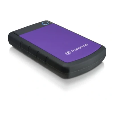 Image of Transcend 4 TB Rugged Portable Hard Drive Shock Resistant USB 3.1 Gen 1 StoreJet Purple TS4TSJ25H3P