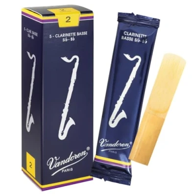 Image of Vandoren Bass Clarinet Reeds Box of 5 Strength 2
