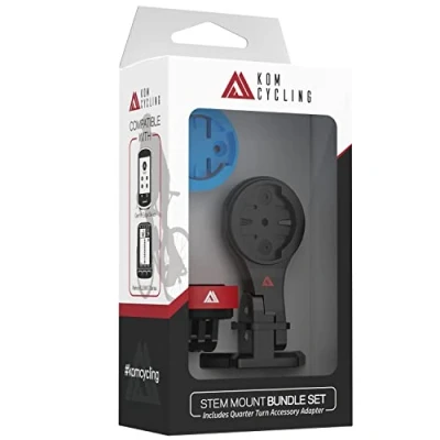 Image of KOM Cycling Quick Release Stem Mount GoPro Computer for Wahoo and Garmin Bike Computers (Bike Edge 1040, Elemnt Roam, Bolt v2) 1040 Compatible with Accessories