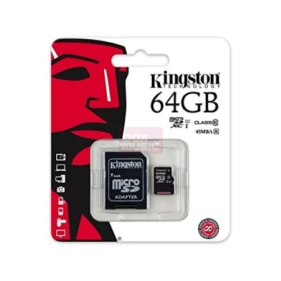 Image of Kingston 64GB Micro SD SDXC Card Class 10 for Samsung Galaxy Tab 2, 3, and 4