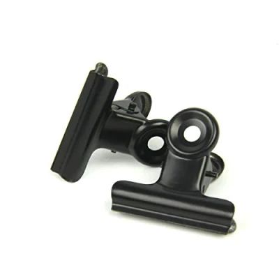 Image of Coideal Small Bull Clips Black, 30 Pcs Mini Binder Paper Tiny Metal Clamps for Bags Tags, Picture Photo, Office (22mm)