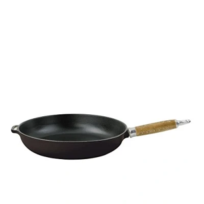 Image of Chasseur Cast Iron Enamelled Frying Pan, 28cm Matt Black
