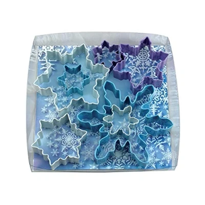 Image of Anniversary House Snowflake Poly Resin Coated Cookie Cutter Set
