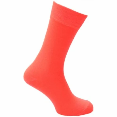 Image of Men&#039;s Neon Teddy Boy Rock&#039;N&#039;Roll 50s 60s 70s 80s 90s Fancy Dress Socks/UK Size 6 11 Euro 39 45 (Orange)